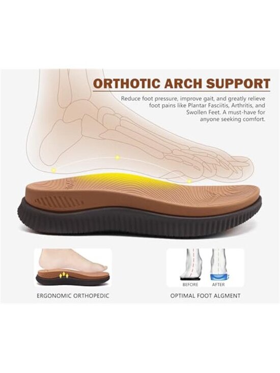 New Mens Orthotic Flip Flops Men\'s Recovery Walking Sandals Adjustable Thick main image 4
